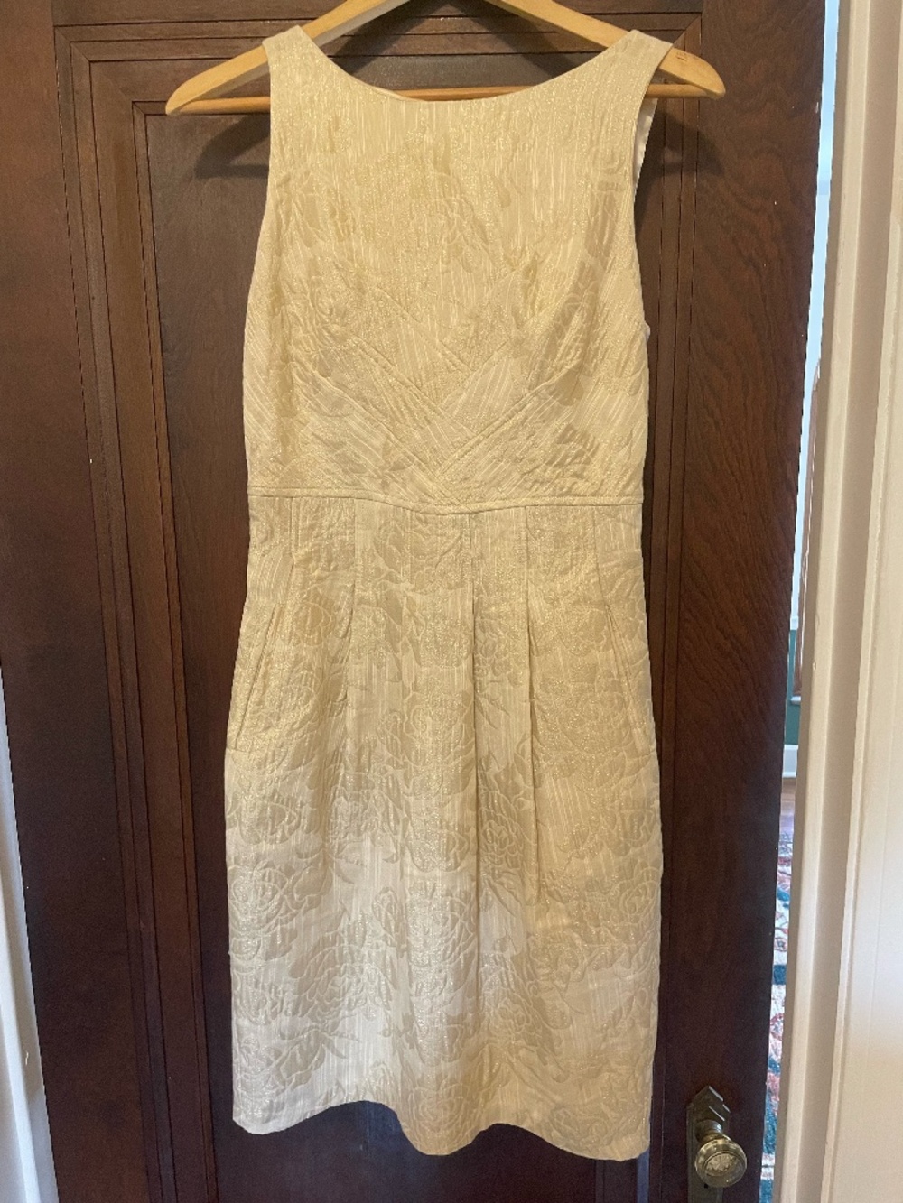 Eva Franco Cream/Gold Brocade Cocktail dress